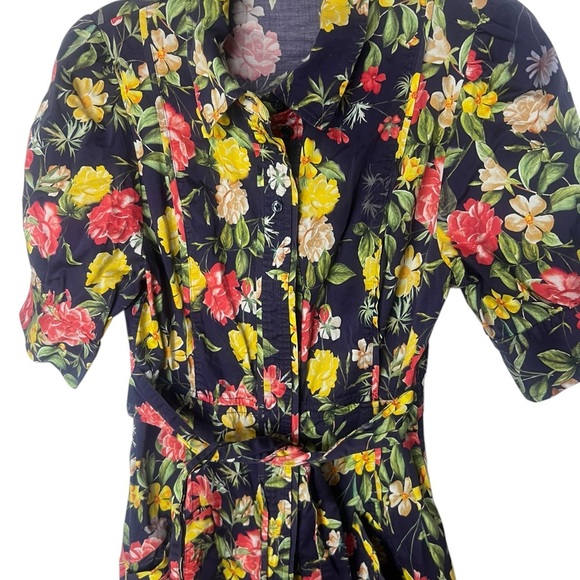 Marissa Webb X RTR Multi Floral Printed Puff Sleeve Dress - Size 8 - Picture 7 of 14